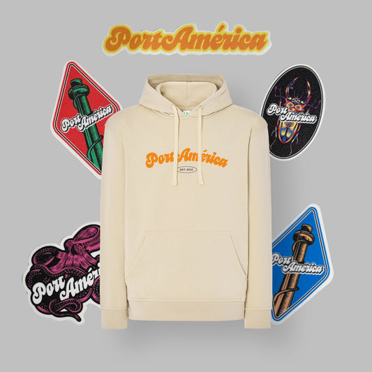Pack Sudadera + Pegatinas - PORTAMÉRICA